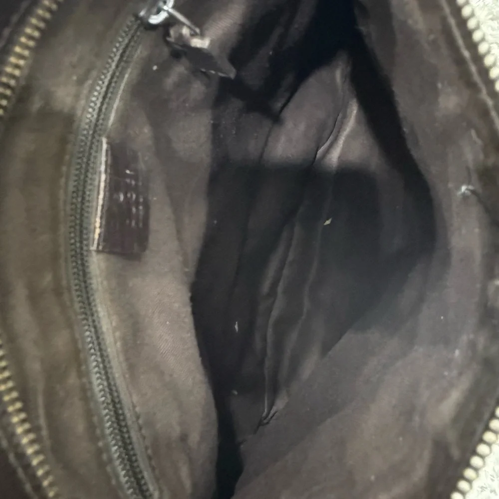 Gucci Beige and Dark Brown Monogram Messenger Bag